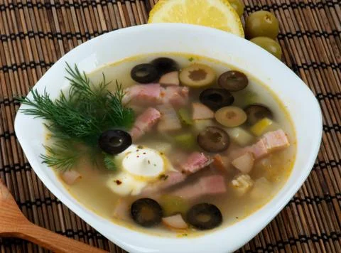 Soup Solyanka Stock Photos