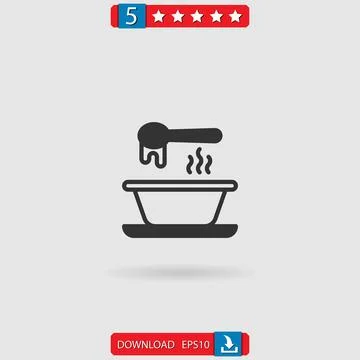 Soup vector icon Illustrazione stock