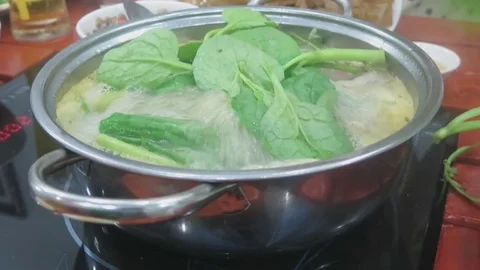 Soup with vegetables Stock Footage 70546562
