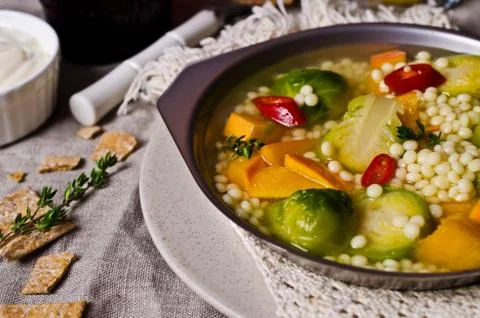 Soup with vegetables Foto stock