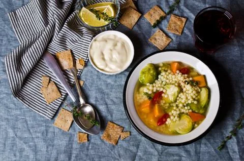 Soup with vegetables Stock Photos