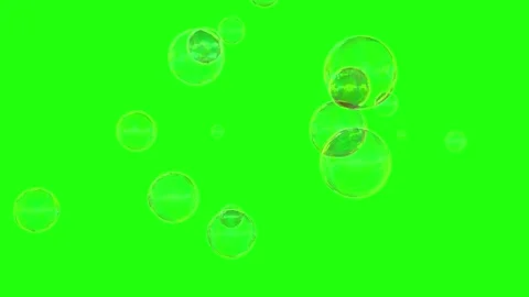 Soupbubbles on green screen background and transparent background alpha cha Stock Footage 130817729