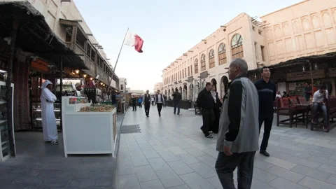 Souq in Qatar Video stock 133869742