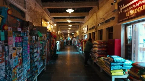 Souq Vaqif in Doha, Qatar Stock Footage 327577009