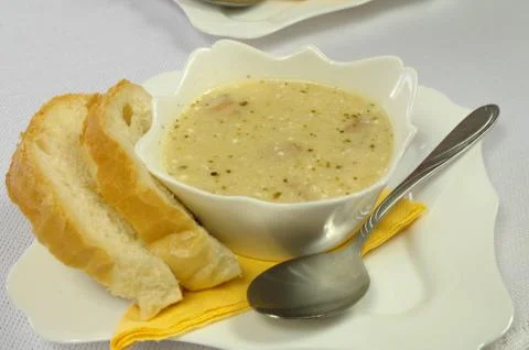 Sour barley soup Stock Photos