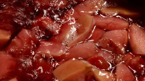 Sour cherry and apple compote Stock Footage 328589271