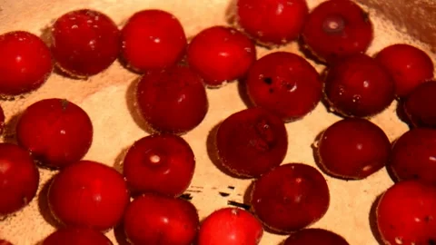 Sour cherry compote Stock Footage 328587818