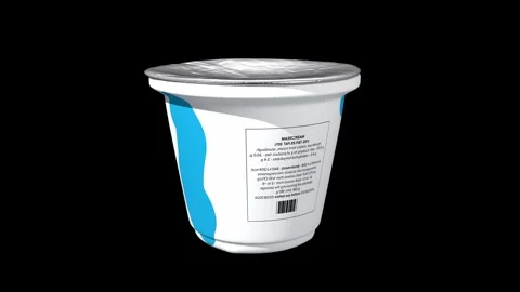 Sour cream 3d icon animation. Stock Footage 269676236