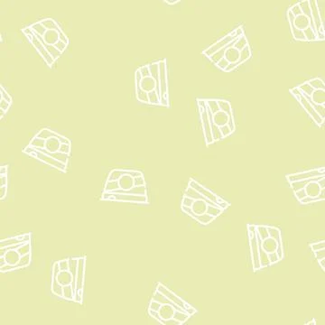 Sour cream package line vector seamless pattern Illustrazione stock
