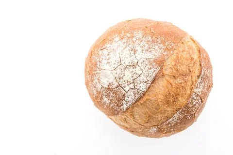 Sour Dough bread isolated on white background Stock Photos
