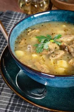 Sour soup in bowl. Stock Photos