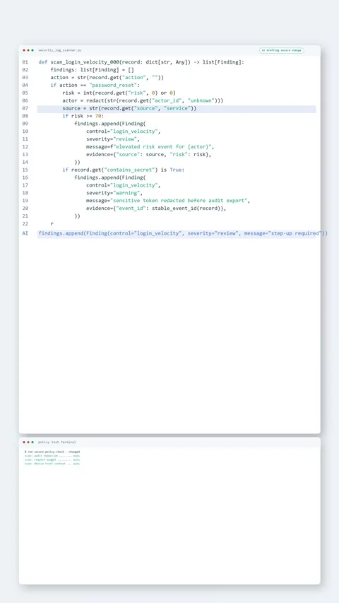 Source ai coding assistant secure code light vert python Stock Footage 339652865
