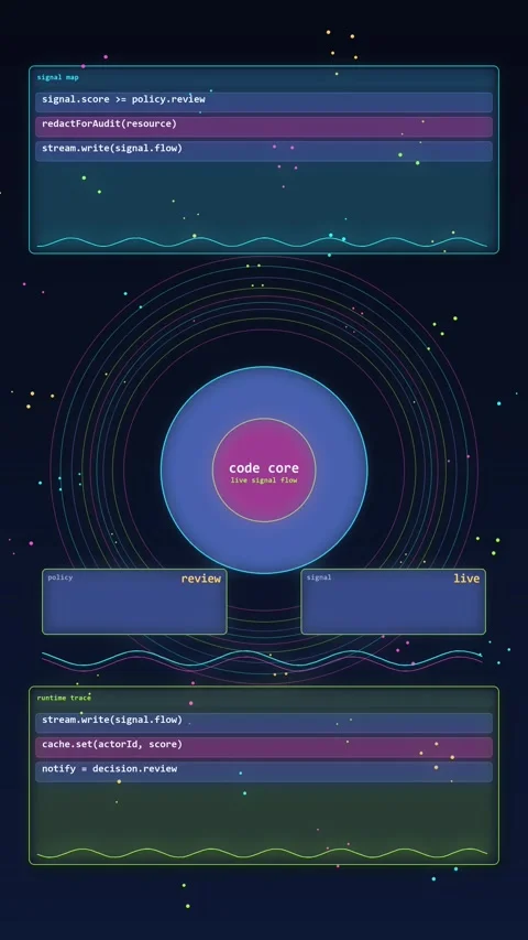 Source ai data core vivid large code signal flow dark vert typescript Stock Footage 340032576