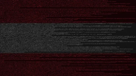 Source code and flag of Austria. Austrian digital technology or programming Stock Footage 91668400