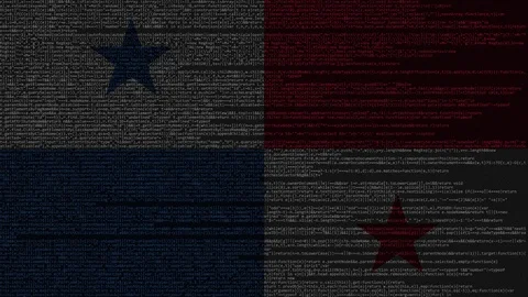 Source code and flag of Panama. Panamian digital technology or programming Stock Footage 91724329