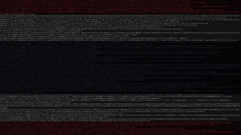 Source code and flag of Thailand. Thai digital technology or programming related Stock Footage 91630076