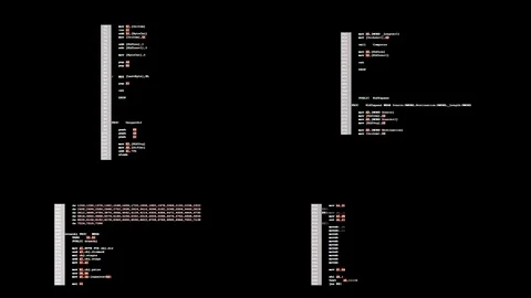 Source code asm 4k Stock Footage 86854397