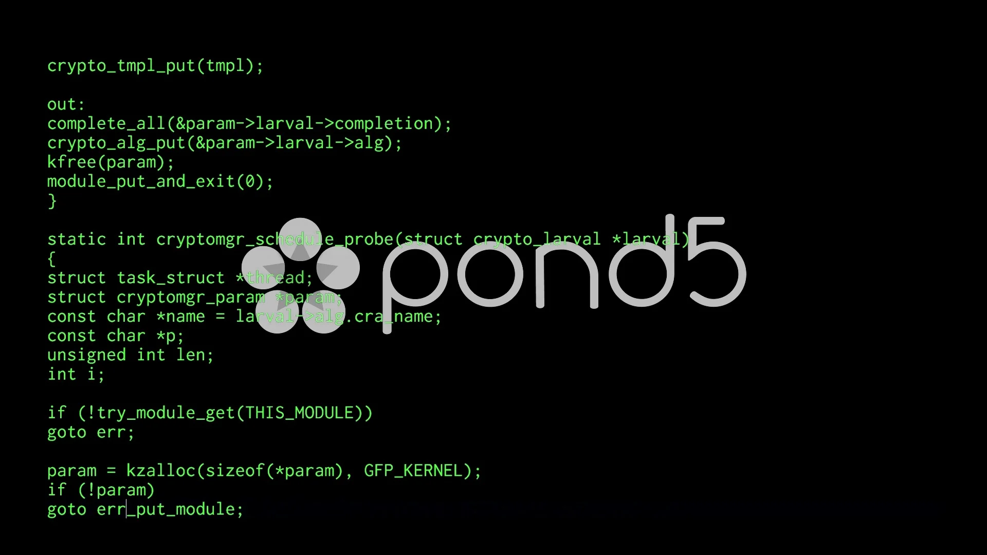 Source code big characters | Stock Video | Pond5