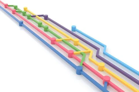 Source code branch. 3D rendering. Illustrazione stock