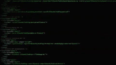 Source code changing data sequence fast Stock Footage 74887772