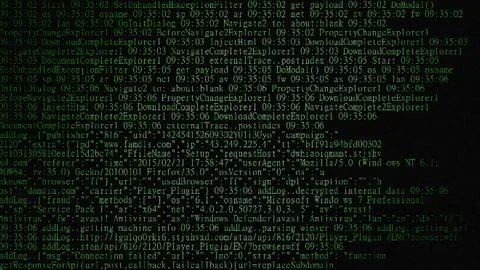 Source code changing data sequence flat alpha Stock Illustration