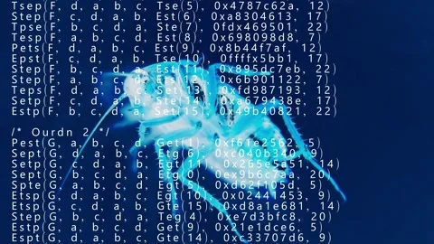 Source code cockroach huge scrambled Stock Footage 275935754