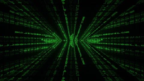 Source code corridor matrix chinese Stock Illustration