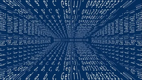 Source code corridor matrix scrambled crypto Stock Footage 82958867