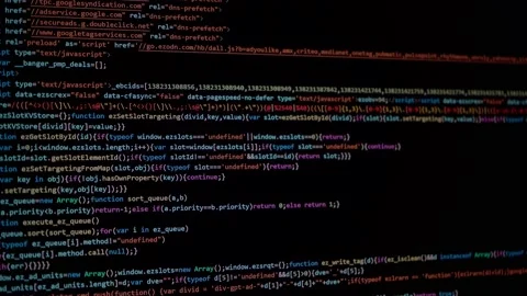 Source Code of a data center in the it industry Stock Footage 168274951