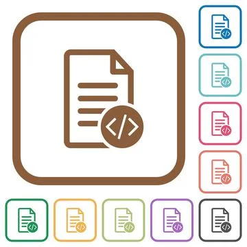 Source code document simple icons 库存插图