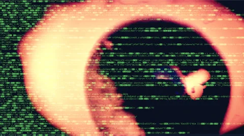 Source code eye nightmare Stock Footage 36749174