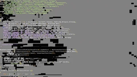 Source code glitch grey fast Video stock 73307022