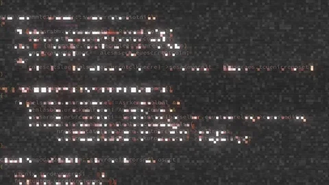 Source code glitch heavy Stock Footage 73310049