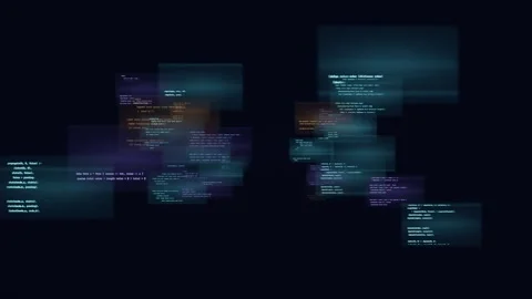 Source code glory translucent program horizontal 스톡 동영상 344346327
