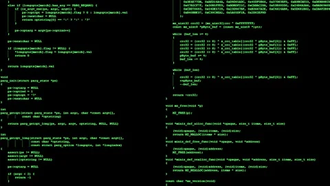 Source code green classic scroll 4k Stock Footage 87279811