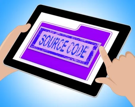 Source Code Indicates Administration Organized And Computer Tablet Stock Illustration