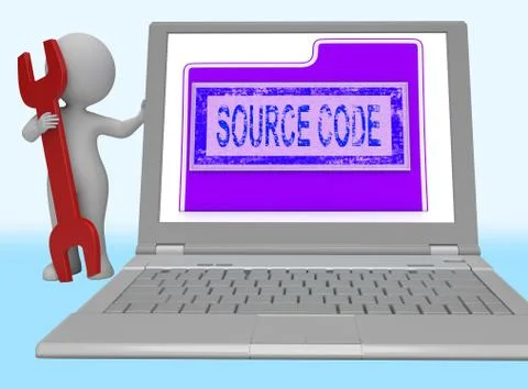 Source Code Indicates Software Programming 3d Rendering Stock Illustration