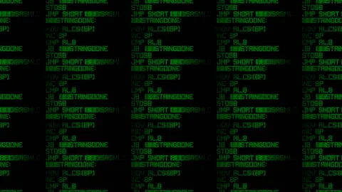 Source code led big pattern Illustrazione stock