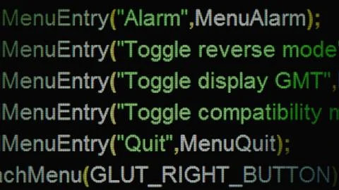 Source code led menu Stockillustratie
