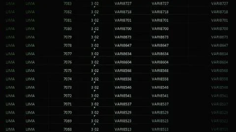 Source code led table Stock Illustration