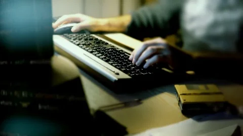 Source code man data sequence angled Stock Footage 79111696