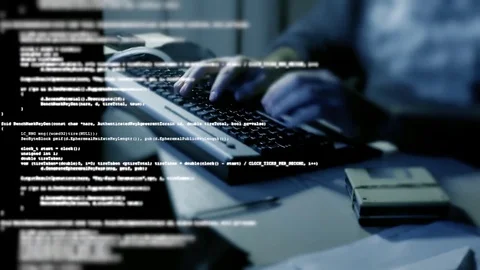 Source code man tilt shift Stock Footage 79118983