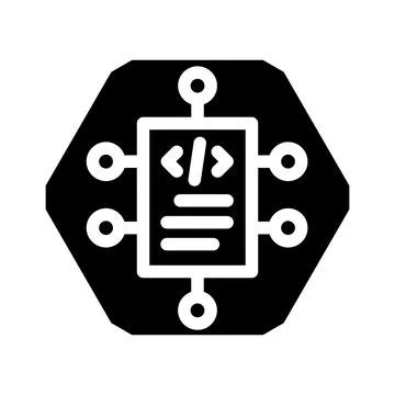 Source code management glyph icon vector illustration Illustrazione stock