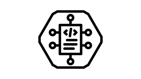 Source code management line icon animation Stock Footage 326761410