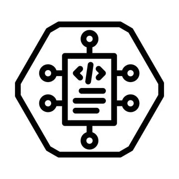 Source code management line icon vector illustration Stock Illustration