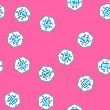 Source code management vector seamless pattern Stock Illustration