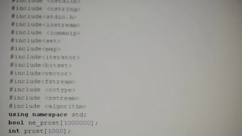 Source code on the monitor screen. Stock Footage 81418361