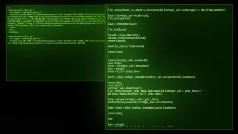 Source code programming screen text scrolling animation Stock Footage 150140916