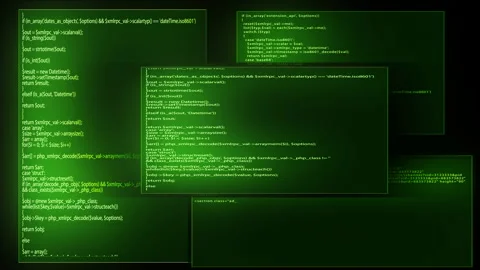 Source code programming screen text scrolling animation Stock Footage 150141389