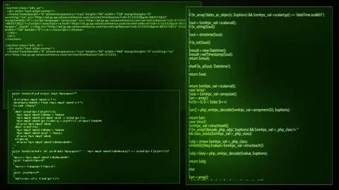 Source code programming screen text scrolling animation Stock Footage 150141397